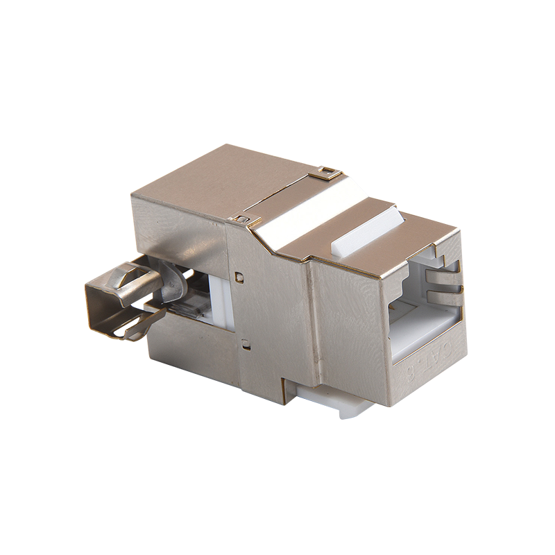 SMT-1016D8C6-FTP 180 Degree Shielded Cat6a Keystone Jack 110 & Krone IDC