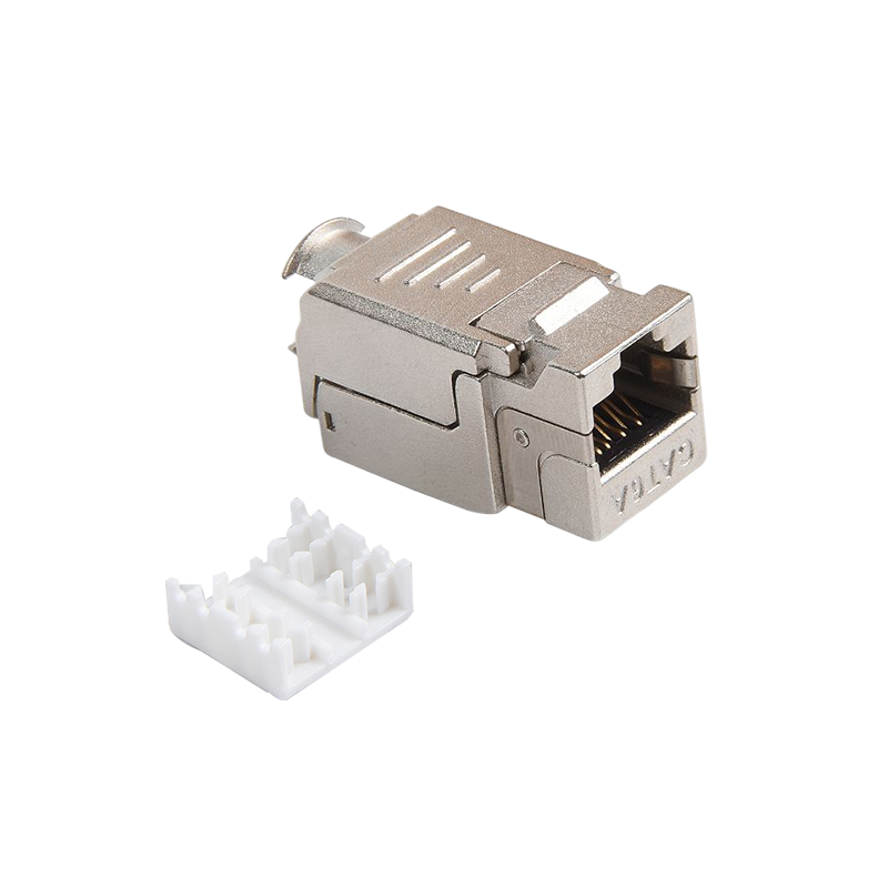 SMT-1048T8C6A-FTP 90 Degree Shielded CAT6A Toolless Keystone Jack