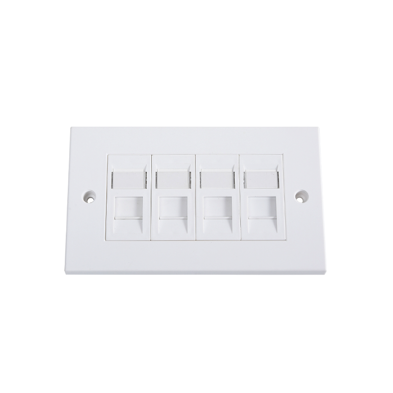SMT-4306-140P-4P Dalawang gang flat frame UK type faceplate